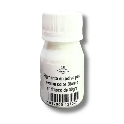pigmento polvo para resina color blanco frasco 30grs 0
