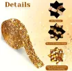 cinta metalizada piedreria ancho 10mms por 90cms color oro dorado 5