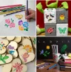 stencil plantilla 7 6x7 6cms modelo flora fauna 64 modelos diferentes eleccion por unidad 3