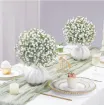 ramo flores artificiales glicina x5 varas 30cms color blanco 1