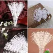 vara 10 tallos 23cms perlas 4mms color blanco perlado 4