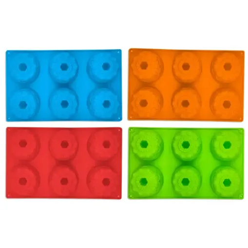 molde silicona para cupcakes x6 formas medida 28 3x17x3 2cms 0