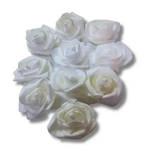 rosa foam goma eva 5cms paquete 10 unidades color blanco 0