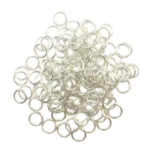 argollas aritos paquete 50grs 12x1 6mms color plateado 0