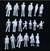 figuras humanas resina abs para maquetas escala 1 100 17 mms por 100 unidades color blanco 0