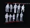 figuras humanas resina abs para maquetas escala 1 100 17 mms por 100 unidades color blanco 1