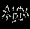 figuras humanas resina abs para maquetas escala 1 75 150 17 24mms por 50 unidades color blanco 3