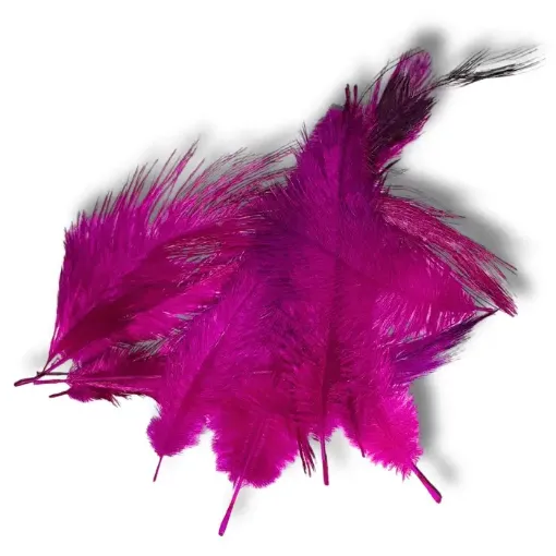 plumas nandu chicas 3 10cms paquete 30 unidades aprox color magenta 0