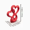 pieza impresion 3d abs modelo corazones entrelazados medida 80x20x100mms color blanco 1