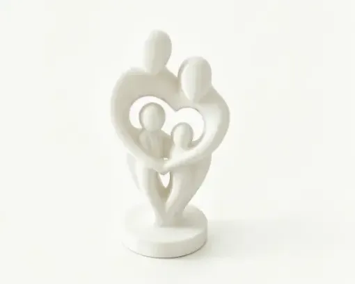 pieza impresion 3d abs modelo familia x4 moderna medida 55x40x95mms color blanco 0