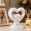 pieza impresion 3d abs modelo rosa corazon medida 80x60x80mms color blanco 2