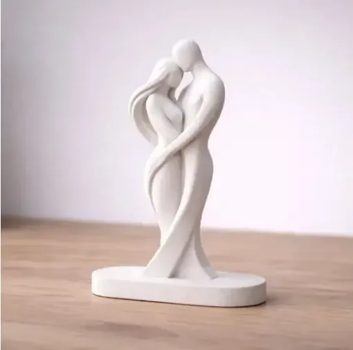 pieza impresion 3d abs modelo pareja amantes medida 110x45x160mms color blanco 0