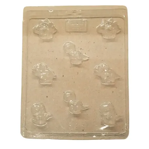 placa molde parpen cod 635 mini dinosaurios x8 0