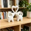 pieza impresion 3d abs modelo elefantes corazon medida 75x20x70mms color blanco 1