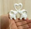 pieza impresion 3d abs modelo elefantes corazon medida 75x20x70mms color blanco 2