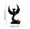 pieza impresion 3d abs modelo ave fenix medida 80x38x114mms color negro 0