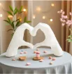 pieza impresion 3d abs modelo manos corazon medida 100x35x50mms color blanco 0