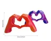 pieza impresion 3d abs modelo manos corazon medida 100x35x50mms color blanco 1