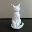 pieza impresion 3d abs modelo gato sentado medida 49x55x100mms color blanco 2