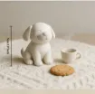 pieza impresion 3d abs modelo perrito feliz medida 50x35x50mms color blanco 0