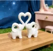 pieza impresion 3d abs modelo elefantes corazon medida 75x20x70mms color blanco 3