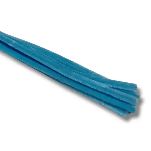limpia pipas cheniles color 30cms x10 unidades color celeste pastel 0