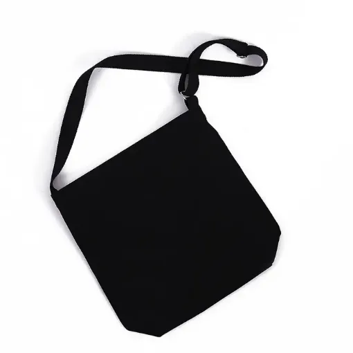 bolso lona bandolera asa para pintar 35x35x10cms color negro 0