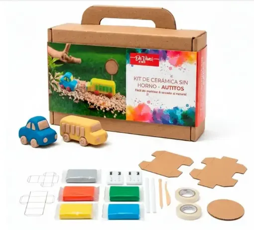 kit ceramica para modelar infantil davinci kids autitos 0