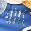 set 9 dijes metal tibetano 28 44mms 9 modelos costura color plata antigua 1