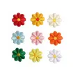 aplique parche bordado termoadhesivo para tela modelo flor 40mms set x9 multicolor 0
