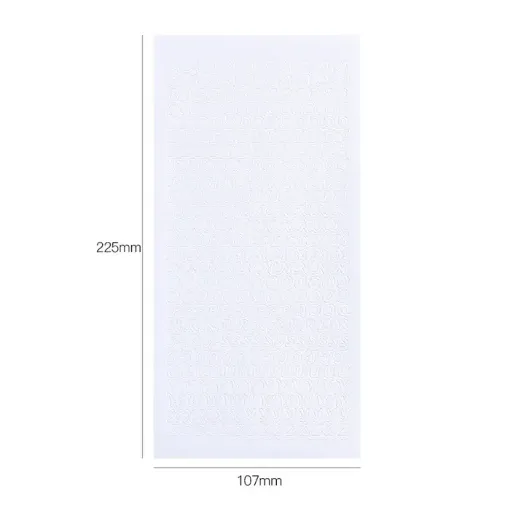 stickers adhesivos pvc impermeables plancha 22x10cms motivo letras mayusculas blanco 0