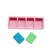 molde silicona para fabricar jabones artesanales 28x10cms x4 rectangulares 90x60x25mms estampados 0