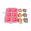 molde silicona grado alimenticio para jabones masas resina animales corazon x6 258x197x8mms 1