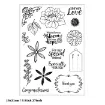 set sellos silicona plancha 21x15cms modelo tags flores 0