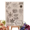 set sellos silicona plancha 21x15cms modelo tags flores 1