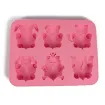 molde silicona grado alimenticio para jabones masas resina animales corazon x6 258x197x8mms 3