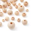 set cuentas madera natural esfera lisa agujero x6 medidas diferentes caja 1100 unidades aprox 3