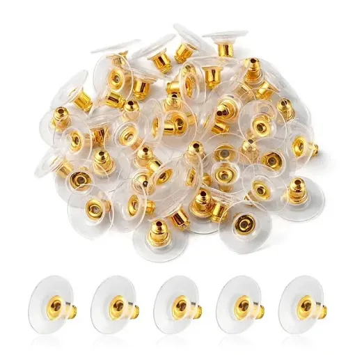 fru fru tuercas para caravana silicona metal 11x11x6 5mms x100 unidades color oro estuche 0