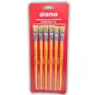 pincel escolar punta chata mango largo amarillo alamo serie h tone 054 no 20 por 6 unidades 0