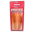 pincel escolar punta chata mango largo amarillo alamo serie h tone 054 no 6 por 12 unidades 0