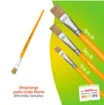 pincel escolar punta chata mango largo amarillo alamo serie h tone 054 no 0 por 12 unidades 2