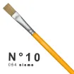 pincel escolar punta chata mango largo amarillo alamo serie h tone 054 no 2 por 12 unidades 4