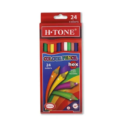 lapices color flexible plastico h tone caja 24 colores hexagonales 0