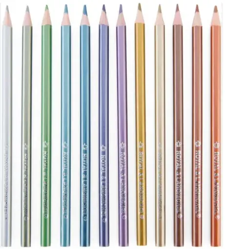 lapices color metal h tone caja 12 colores metalizados 0