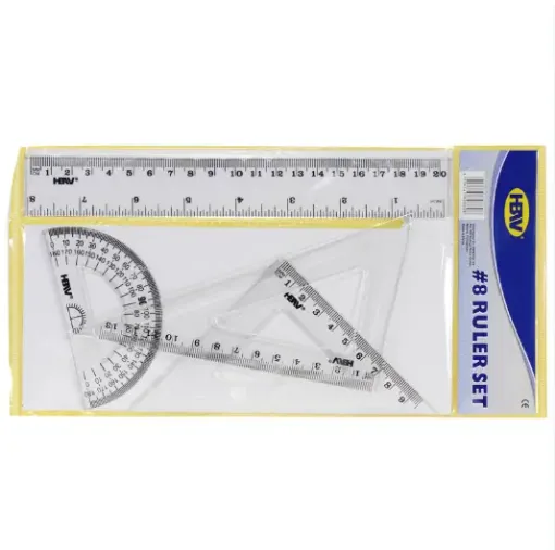 set geometria 20cms transparente h tone x4 piezas 0