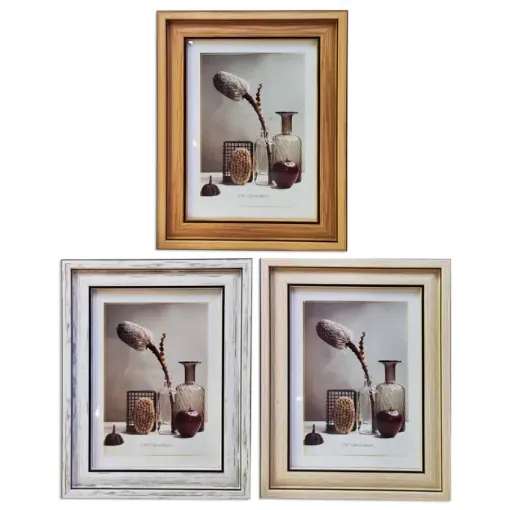 marco para portaretrato madera para foto 13x18cms medida externa 17x22cms varios colores doble marc 0