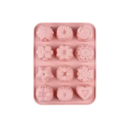 molde silicona grado alimenticio para reposteria masas resina epoxi 215x160mms galletitas x12 0