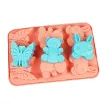 molde silicona grado alimenticio para chocolate masas jabones resina 256x167mms oso conejo mariposa 1