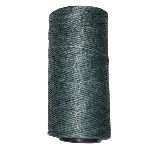 hilo cordon encerado fino 100 polyester 2 cabos cono 100grs 150mts olimpo color 224 verde petroleo 0