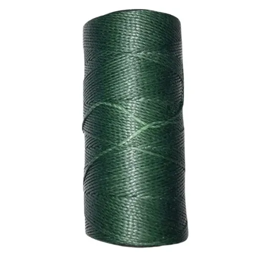hilo cordon encerado 1mm 100 polyester 2 cabos cono 100grs 150mts olimpo color 1045 verde oscuro 0
